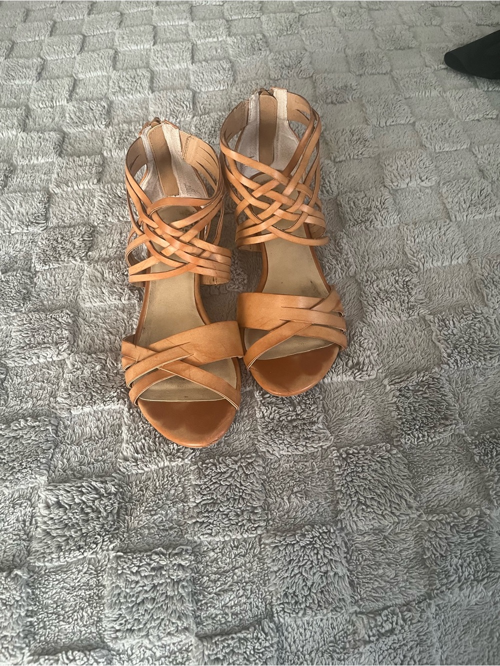 Women’s Strappy Tan Wedge Sandals